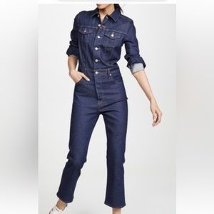 Levi's kick flare denim jumpsuit size M